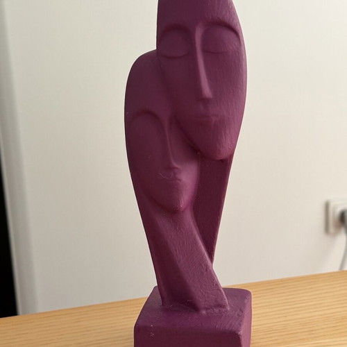 Devotion statue Nu modern Greek like new, hard plaster art 17cm