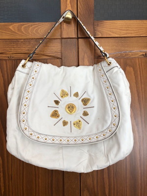 Gucci women's shoulder bag new, white, soft leather