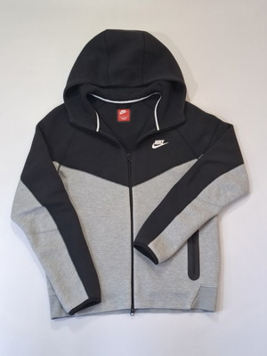 Nike Tech Fleece hoodie, size M, black and grey