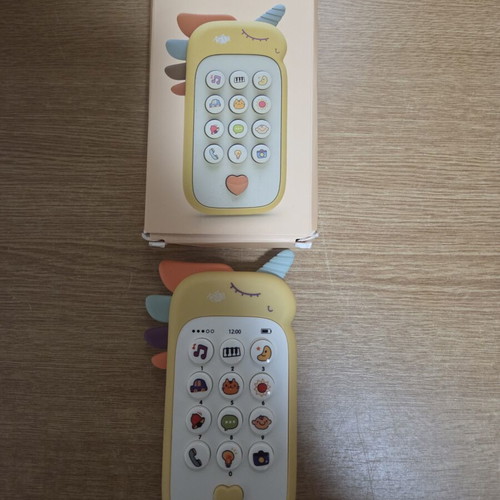 Unicorn-Shaped Baby Toy Phone with 12 Sound Buttons and Teething Elements