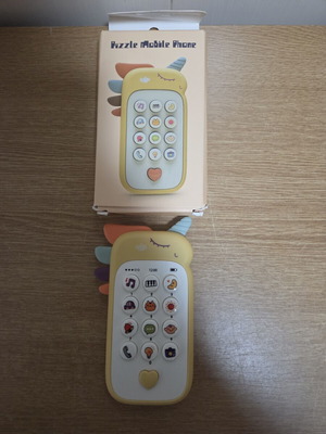Unicorn-Shaped Baby Toy Phone with 12 Sound Buttons and Teething Elements