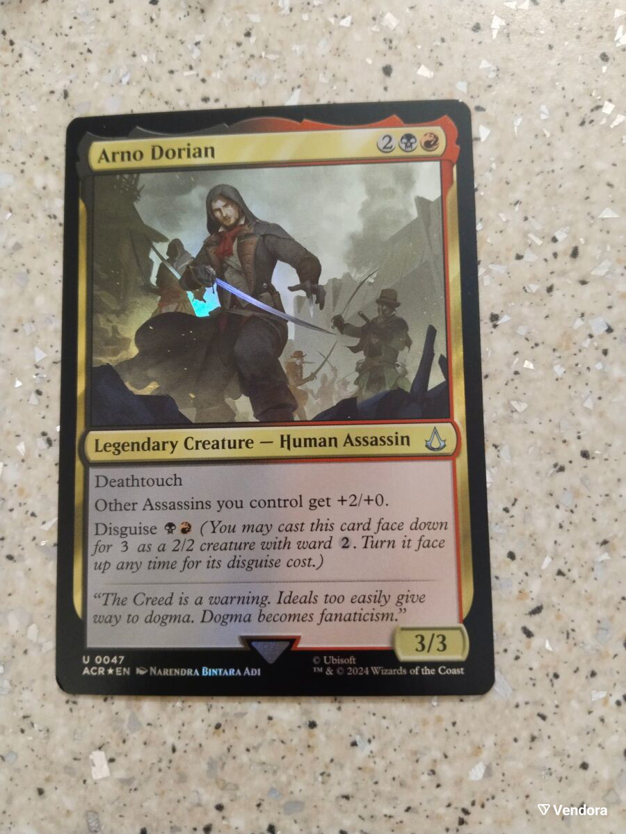 arno dorian mtg card [Assassin's Creed] block) closed.class Arno Dorian (Showcase) [Assassin's Creed]