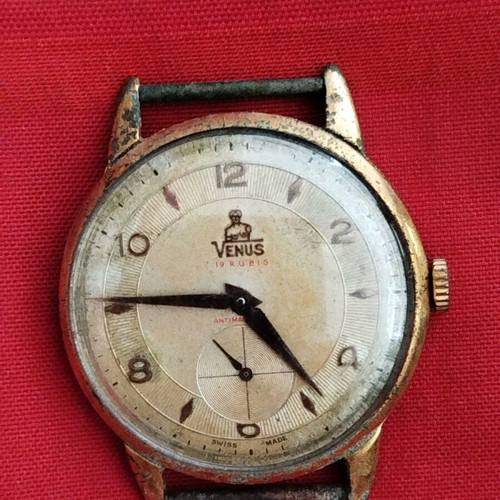 Vintage Venus 19 Rubis ρολόι μεταχειρισμένο, δεν είναι λειτουργικό