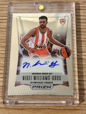 Κάρτα Nigel Williams Goss Ολυμπιακός Panini Euroleague 2023-24 καινούργια σε ακρυλική θήκη