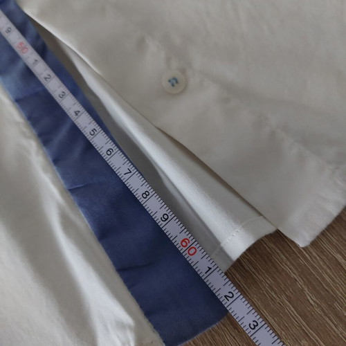 Zara Basic Women's Shirt Medium white with blue collar like new