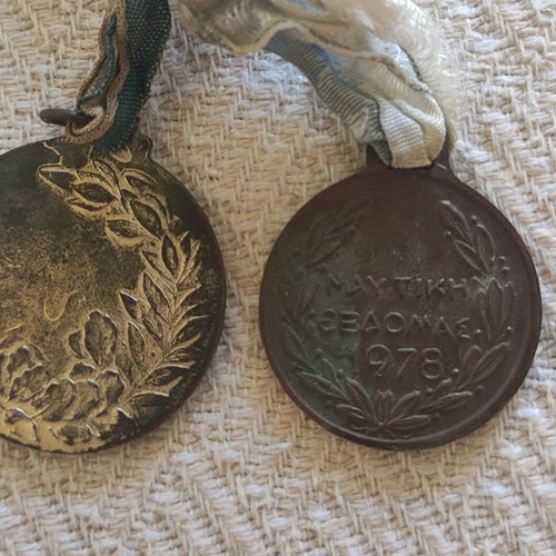 Collectible medals used, pack of 3, Naval Week 1978
