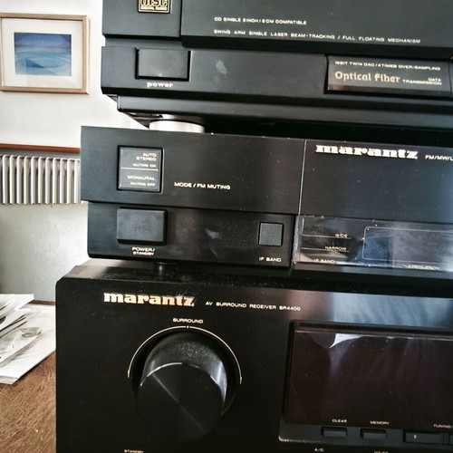 Ηχοσύστημα Marantz μεταχειρισμένο με Rotel RQ-970BX phono equalizer και ηχεία