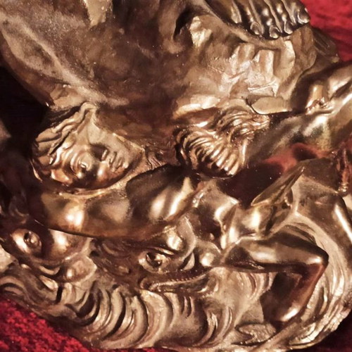 Antique Poseidon with Trident bronze like new