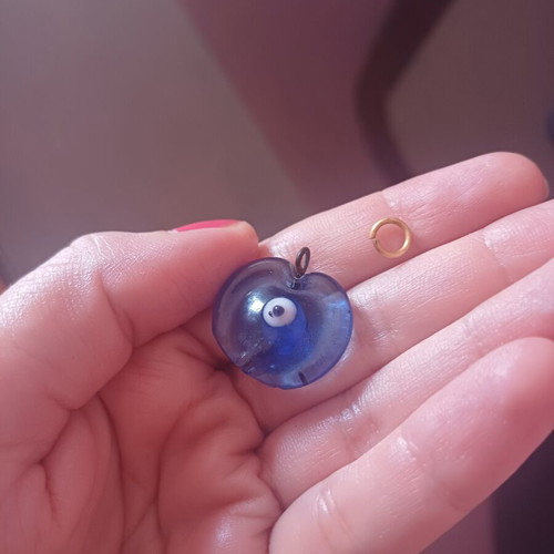 Evil Eye Charm for Pendant or Keychain, New, Blue