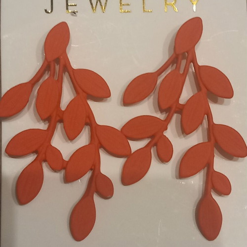 Modern earrings new, red