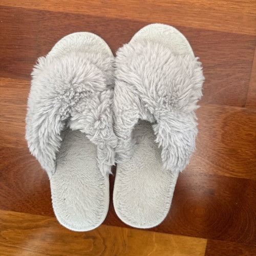 Winter house slippers used, gray, extremely soft, EU40