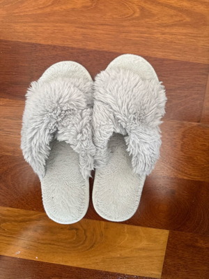 Winter house slippers used, gray, extremely soft, EU40