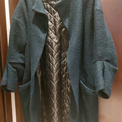 Alise wool coat oversize with belt, green