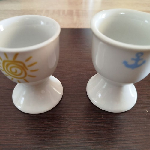 Glass egg cups like new