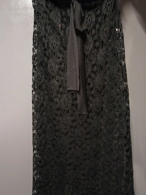 Lace strapless dress black like new