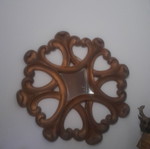 Polyurethane mirror like new, 96 cm diameter
