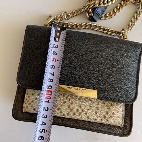Michael Kors shoulder bag used, brown and black monogram