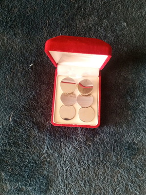 Modern stainless steel earrings like new, silver