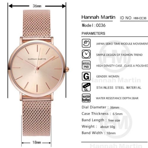 Hannah Martin unisex watch new, gold and silver