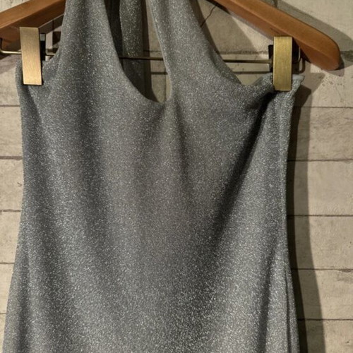 Long silver lurex dress Baobab new, size L