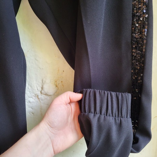 Marks & Spencer shiny black trousers size 12 long like new