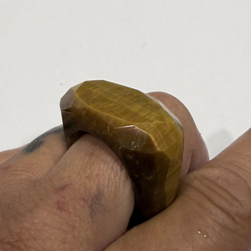 Tiger's Eye Ring new, handmade with natural stone