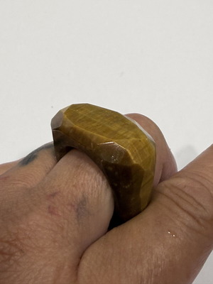 Tiger's Eye Ring new, handmade with natural stone