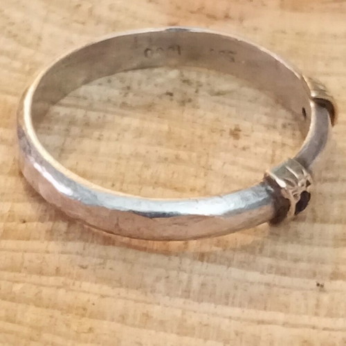 Silver-gold ring 925 585 like new