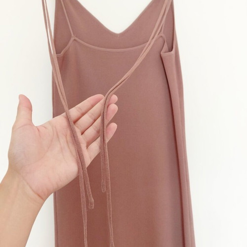 Zara maxi dress S, dusty mauve brown pink, knit with sheer hem
