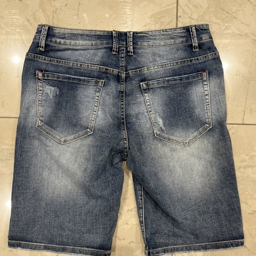 Men's denim shorts like new, size M, grey