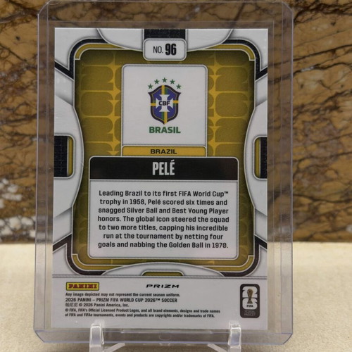 2026 Panini Prizm FIFA World Cup Soccer Pele Silver Wave Prizm