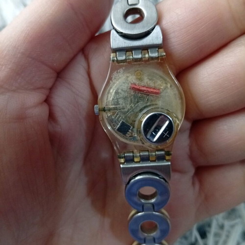 Swatch women's watch used, multicolor bracelet