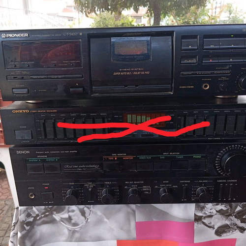 Stereo cassette deck used, amplifier, equalizer