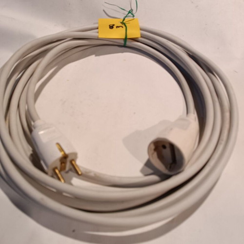 Cable 8 meters with plug monolithic 3x1.5 like new with internal double insulation