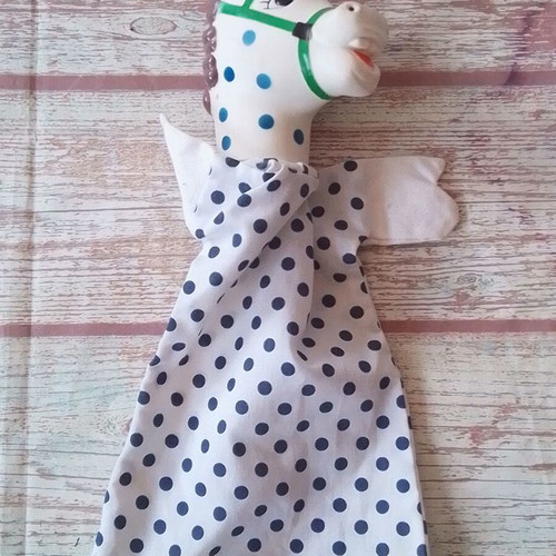 Collectible plush puppet glove Pippi Horse used