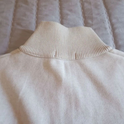 Gant Unisex Long-Sleeve Sweater with Zipper Medium Used, White