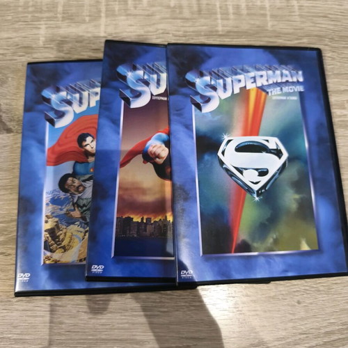 Superman collection with first 3 movies starring Christopher Reeve like new