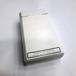 Plastic cigarette pack case used, white and silver