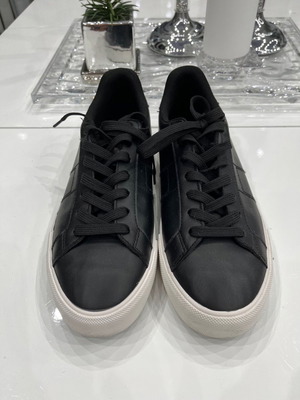 Ανδρικά παπούτσια Zara μαύρα σνίκερς μεταχειρισμένα, μέγεθος 41