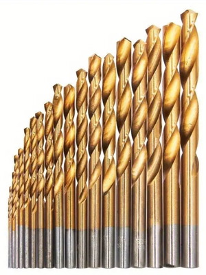 Titanium drill bits set of 19 pieces new