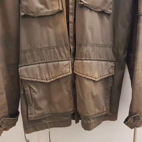 Military-style jacket used, size XL, green