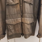 Military-style jacket used, size XL, green