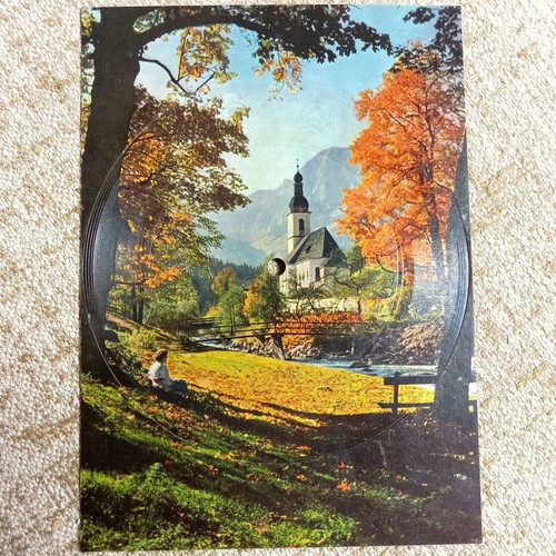 Autumn Mood card new, plays like a 45 rpm record