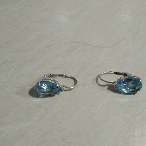 Earrings pair with turquoise stones like new, collectible
