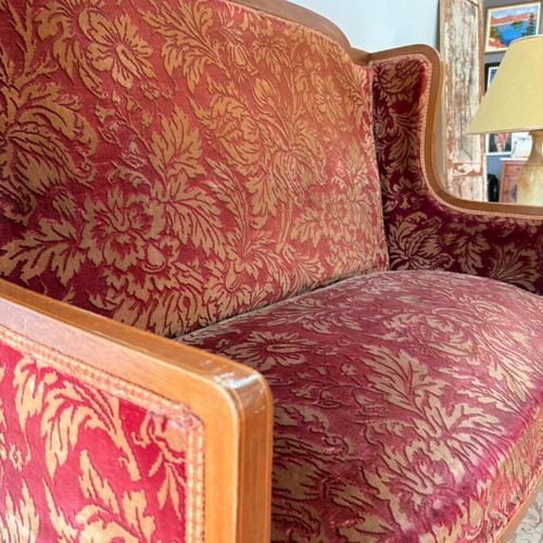 Classic vintage living room set used with sofa and two armchairs