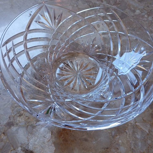 Crystal vase and decorative bowl Melodia by RCR Cristalleria Italiana, like new