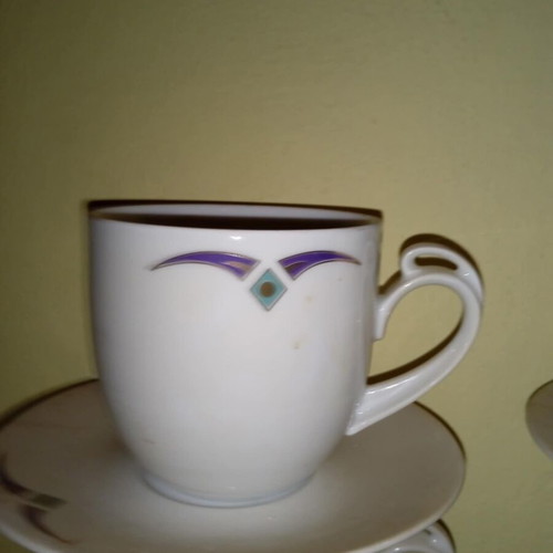 Coffee or tea cups set of 6 porcelain with subtle design new