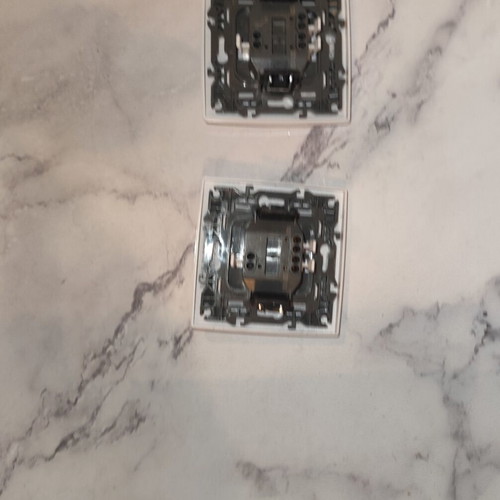 Set of 2 white simple wall switches