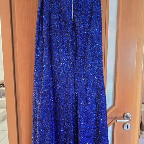 Maxi dress blue with sequins, new, size L