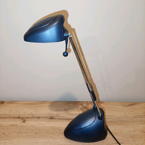 Desk lamp electric used, black with height adjustment